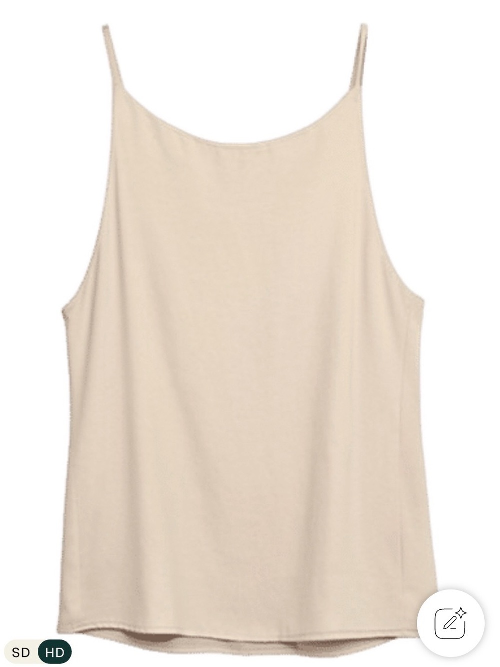 Topshop Cream Spaghetti-Strap Cami